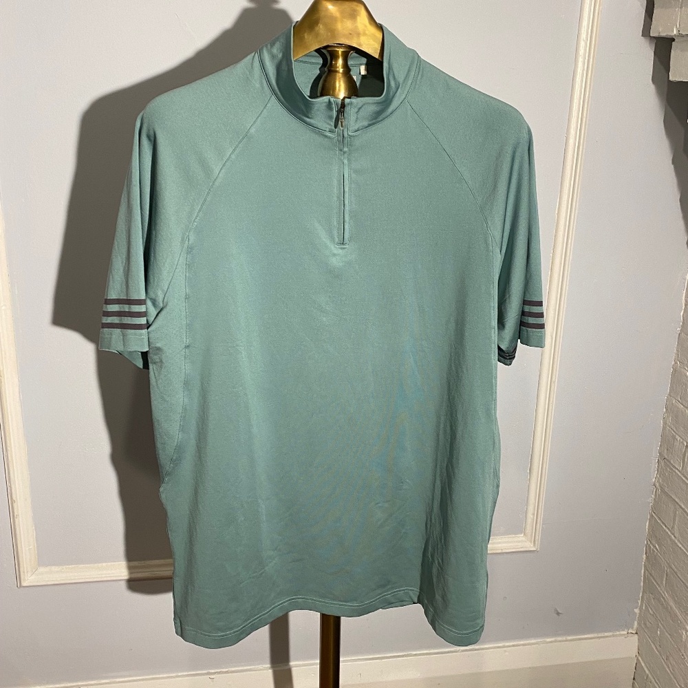Adidas Climacool Short Sleeve Quarter Zip Pull over Men's Large